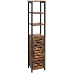 Meuble colonne meuble de rangement armoire de rangement haut pour salle de bain salon 37 x 30 x 167 cm ...