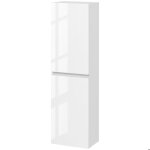 Meuble colonne rangement salle de bain style contemporain 2 placards �tag�res r�glables 35 x 25 x 120 ...