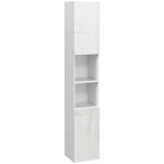 Kleankin - meuble colonne de salle de bain - panneau de particules - 30x30x181. 5cm - blanc Kleankin - meuble colonne de salle de bain - panneau de particules - 30x30x181. 5cm - blanc