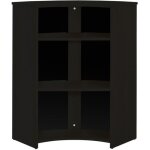 Meuble comptoir meuble bar 96 cm face noire 3 niches 967 x 1048 x 449 cm - noir - l 96. 7 x l 44. 9 x ...