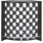 Meuble comptoir bar noir 3 niches repose - pieds mtal 1069 x 1048 x 533 cm - capitons 911 - l 106. 9 ...