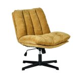 Meubles cosy fauteuil de relaxation r�glable et pivotant avec accoudoirs et assise �paisse en chenille ...
