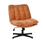 Meubles cosy fauteuil de relaxation r�glable et pivotant avec accoudoirs et assise �paisse en chenille ...