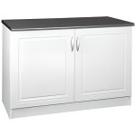 Meuble cuisine bas 120 cm 2 portes dina blanc Meuble cuisine bas 120 cm 2 portes dina blanc