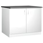 Meuble cuisine bas 120 cm 2 portes oxane blanc Meuble cuisine bas 120 cm 2 portes oxane blanc