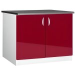 Meuble cuisine bas 120 cm 2 portes oxane bordeaux Meuble cuisine bas 120 cm 2 portes oxane bordeaux