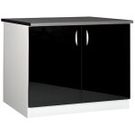 Meuble cuisine bas 120 cm 2 portes oxane noir Meuble cuisine bas 120 cm 2 portes oxane noir