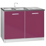 Meuble cuisine bas 120 cm sous évier tara Meuble cuisine bas 120 cm sous évier tara