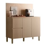 Meuble de cuisine bas 3 portes 2 tiroirs taupe et cr�dence marbre l 120 h 91. 5 p 53. 3 cm - l 120 x ...