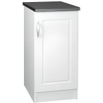 Meuble cuisine bas 40 cm 1 porte dina blanc