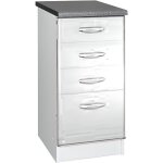 Meuble cuisine bas 40 cm 4 tiroirs oxane