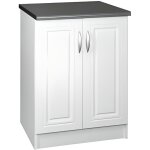 Meuble cuisine bas 60 cm 2 portes dina blanc