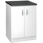 Meuble cuisine bas 60 cm 2 portes oxane blanc