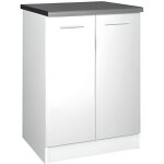 Meuble cuisine bas 60 cm 2 portes tara blanc