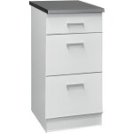 Meuble cuisine bas 60 cm 3 tiroirs tara blanc