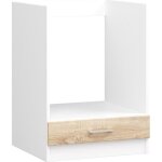 Meuble de cuisine bas akord s60  four oliwia modulable blanc 60 cm 1 porte couleur chne sonoma 1 tagre ...
