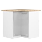 Meuble de cuisine bas akord s90 dangle oliwia blanc 90 cm 2 portes faade mtallique brillant 2 tagres ...