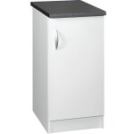 Meuble cuisine bas 40 cm 1 porte oxane blanc