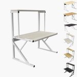 Meuble de cuisine - belfoyer - support de four  micro - ondes - beige + noir - 54x30x65cm