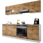 Cuisine bigo 8 lments - finition bas bois haut bois 240 cm