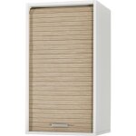 Meuble cuisine blanc rideau chne noir ou alu 2 etagres larg 40 h 72 p 35 cm - chne naturel - l 40 ...