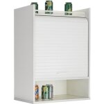 Meuble de cuisine blanc rideau noir ou blanc 4 niches l 54 h 76. 6 p 35. 4 cm - blanc - l 54 x l 35. ...