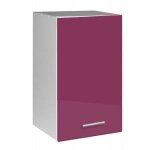 Meuble cuisine haut 60 cm 1 porte tara aubergine