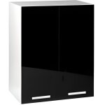 Meuble cuisine haut 60 cm 2 portes tara noir