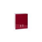 Meuble cuisine haut 80 cm 2 portes oxane bordeaux - laqué - classique - intemporel Meuble cuisine haut 80 cm 2 portes oxane bordeaux - laqué - classique - intemporel