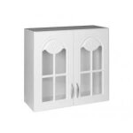 Meuble cuisine haut 80 cm 2 portes vitrées dina Meuble cuisine haut 80 cm 2 portes vitrées dina