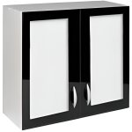 Meuble cuisine haut 80 cm 2 portes vitrées oxane Meuble cuisine haut 80 cm 2 portes vitrées oxane