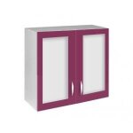Meuble cuisine haut 80 cm 2 portes vitres oxane