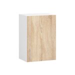 Meuble de cuisine haut akord w40 lima modulable blanc 40 cm 1 porte fa�ade ch�ne sonoma 2 �tag�res 40x305x58 ...