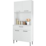 Buffet de cuisine - kits parana - 4 portes 1 tiroir - blanc - largeur 80 cm - hauteur 180 cm Buffet de cuisine - kits parana - 4 portes 1 tiroir - blanc - largeur 80 cm - hauteur 180 cm