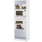 Meuble de cuisine micro - onde blanc alu 6 niches l 582 h 1807 p 47cm - l 58. 2 x l 47 x h 180. 7 cm
