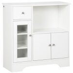 Homcom - buffet de cuisine - panneau de particules - 80x30x82cm - blanc