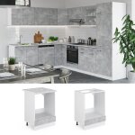 Meuble pour four r - line 60cm sans pt béton blanc vicco Meuble pour four r - line 60cm sans pt béton blanc vicco