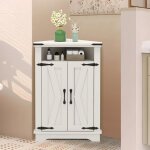 Meuble dangle avec portes coulissantes - lunsy - style rustique moderne - �tag�res r�glables - double ...