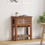 Meuble dappoint vidaxl en bois recycl� 60�30�70 cm - marron livr� mont�