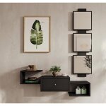 Meuble dentrée 1 tiroir avec miroir console dentrée finition en couleur noir mate l 995 x p 22 x h 145 ... Meuble dentrée 1 tiroir avec miroir console dentrée finition en couleur noir mate l 995 x p 22 x h 145 ...