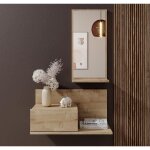 Meuble dentre 1 tiroir avec miroir console dentre finition en couleur safir l 60 x p 30 x h 855 cm ...