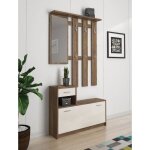 Dmora meuble dentrée clint hall dentrée moderne avec miroir armoire avec étagère à chaussures 100x25h180 ... Dmora meuble dentrée clint hall dentrée moderne avec miroir armoire avec étagère à chaussures 100x25h180 ...