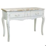 Meuble d?entrée - vintage - console en bois laqué blanc - 115x50x80 cm - 2 tiroirs - 2 portes Meuble d?entrée - vintage - console en bois laqué blanc - 115x50x80 cm - 2 tiroirs - 2 portes