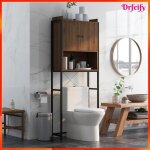 Meuble �tag�re dessus wc - akozon - 8592 - 2 portes + niche - 68 x 255 x 1725 cm - design industriel