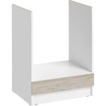 Meuble pour four encastrable eco noyer blanchi l 60 cm - cuisineandcie