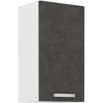 Meuble haut 1 porte battante - gris mat - l 40 x p 316 x 72 cm - lassen