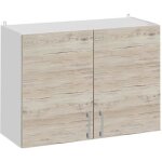 Meuble haut de cuisine eco noyer blanchi 2 portes l 60 cm - cuisineandcie