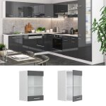 Meuble de cuisine haut vitré r - line 40 cm anthracite haute brillance vicco Meuble de cuisine haut vitré r - line 40 cm anthracite haute brillance vicco