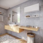 Meuble haut salle de bain l. 80 x h. 30 x p. 25 cm armoire a suspendre blanc haute mat sans poignée Meuble haut salle de bain l. 80 x h. 30 x p. 25 cm armoire a suspendre blanc haute mat sans poignée
