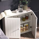 Meuble haut salle de bain suspendu armoire murale avec �tag�re r�glable et porte rangement mural compact ...